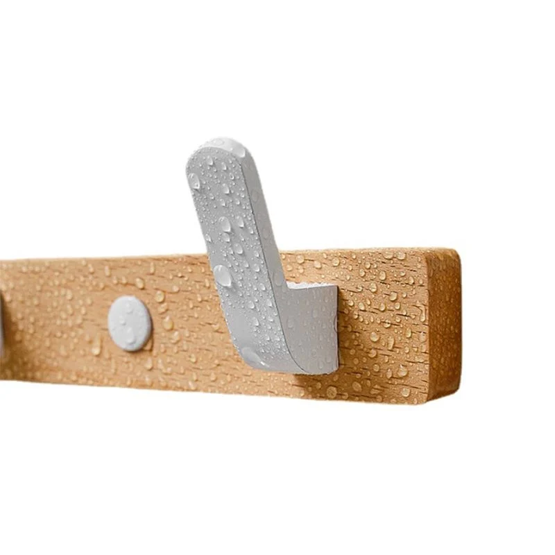 Juego de baño blanco Accesorio de baño de madera maciza y aluminio, individual o en conjunto Clearhalo