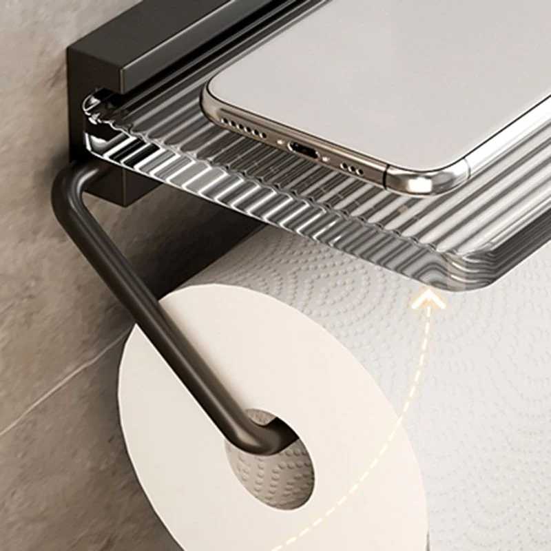 Juego de baño con acabado negro Juego de accesorios de baño metálicos y acrílicos en aluminio inoxidable Clearhalo
