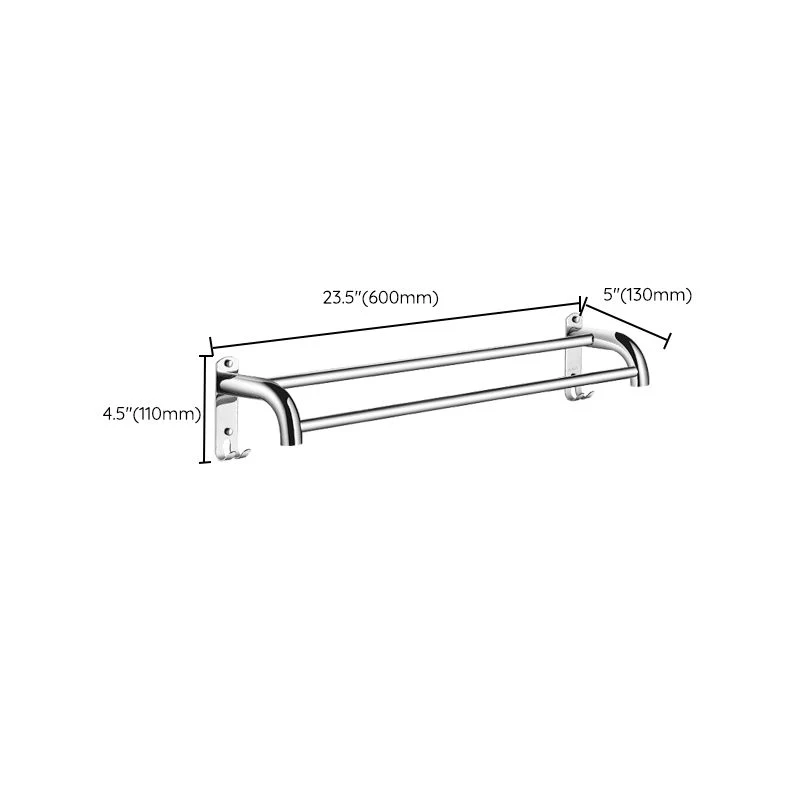 Juego de baño moderno de acero inoxidable, soporte de papel, estante para baño, herrajes para baño Clearhalo