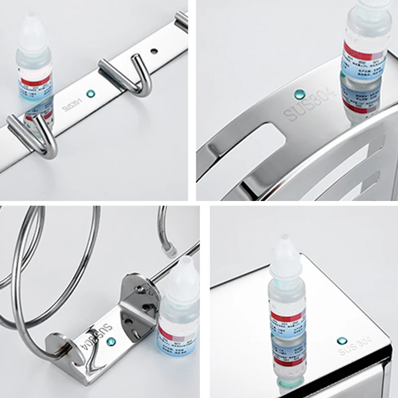 Juego de baño moderno con barra de toalla y herrajes para baño de acero inoxidable Clearhalo