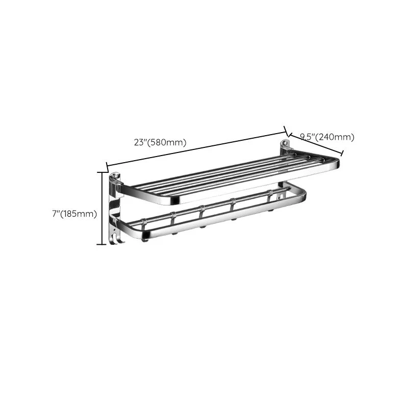 Juego de baño moderno, estante de baño de acero inoxidable, kit de accesorios para baño Clearhalo