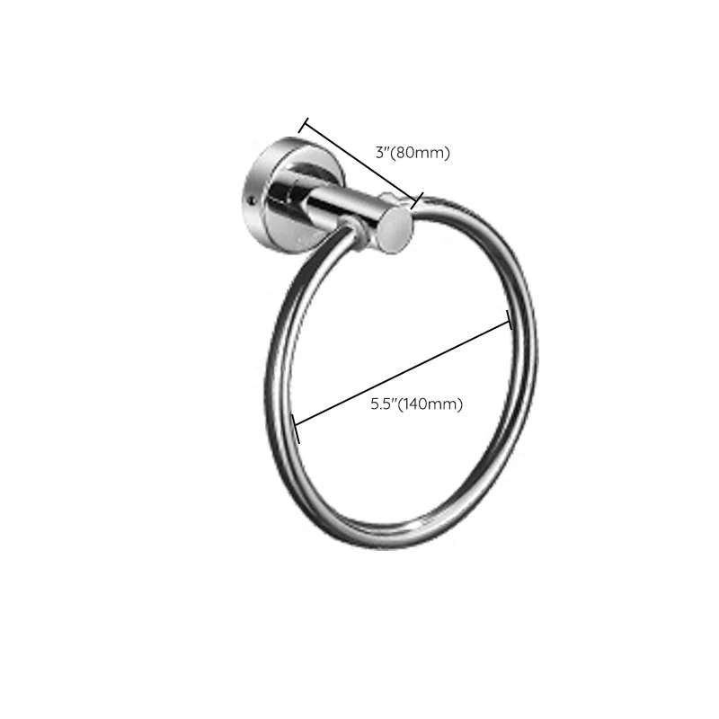 Juego de baño moderno, estante de baño de acero inoxidable, kit de accesorios para baño Clearhalo