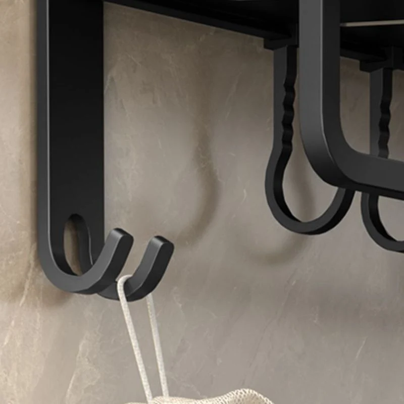 Juego de baño moderno, estante de baño negro mate, barra de toalla, Kit de accesorios de baño Clearhalo