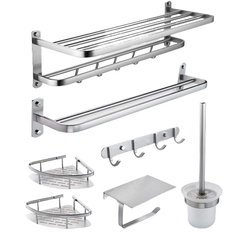 Juego de baño moderno, soporte de papel, estante de baño, Kit de accesorios de baño de acero inoxidable Clearhalo