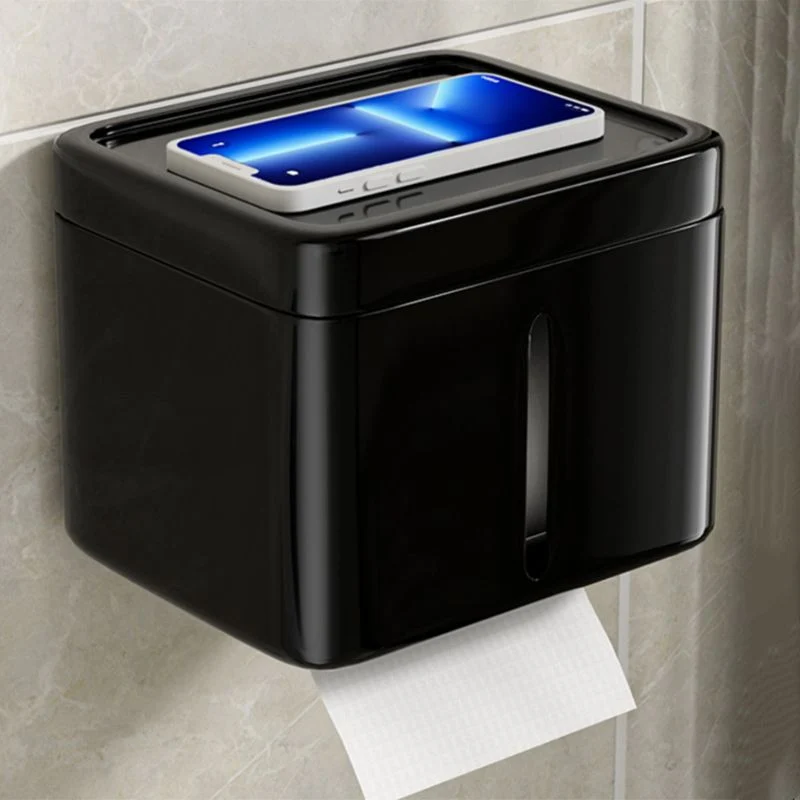 Juego de baño moderno, toallero, soporte de papel, Kit de accesorios de baño negro Clearhalo