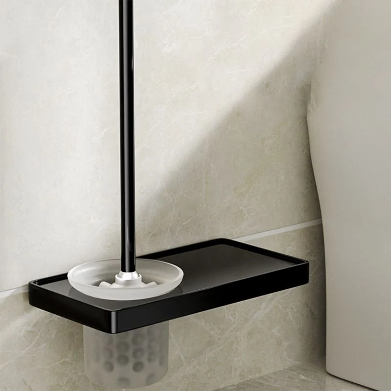 Juego de baño moderno, toallero, soporte de papel, Kit de accesorios de baño negro Clearhalo