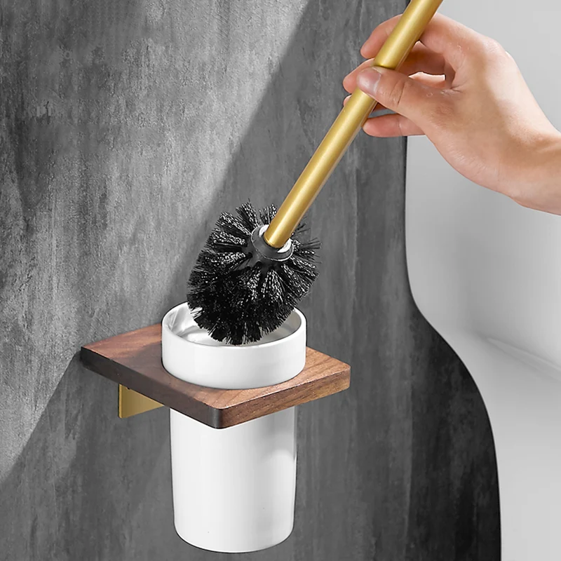 Juego de baño negro moderno, estante para baño, toallero, juego de accesorios para baño Clearhalo