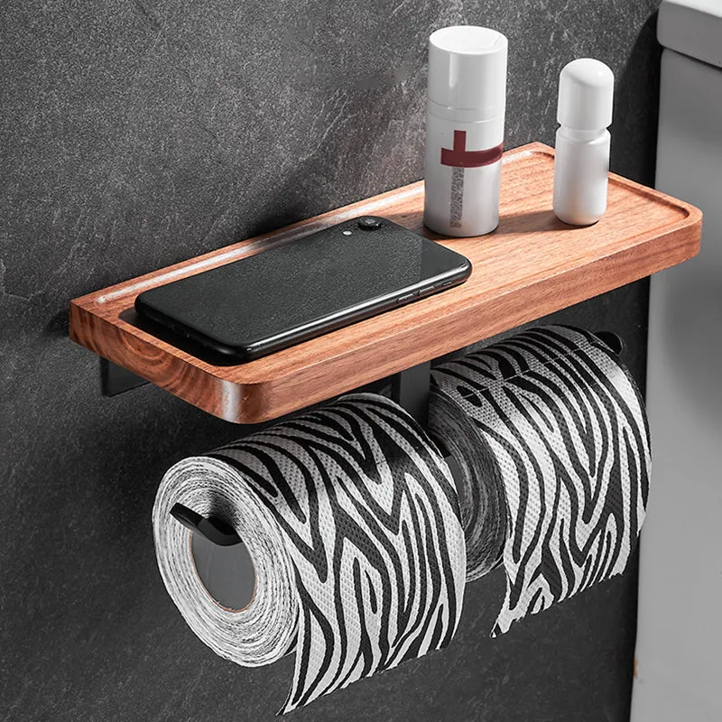 Juego de baño negro moderno, estante para baño, toallero, juego de accesorios para baño Clearhalo