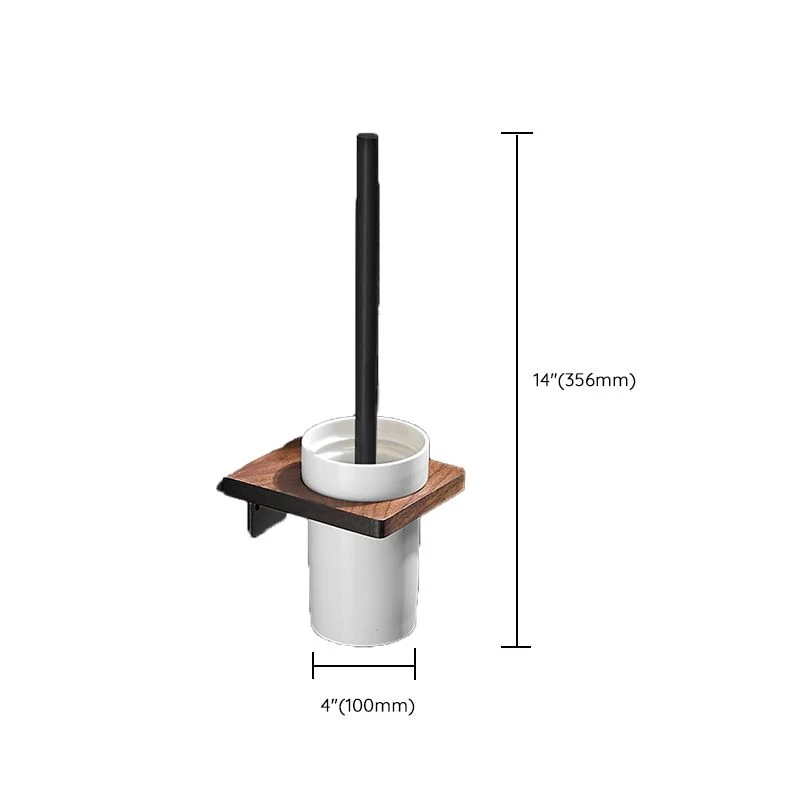 Juego de baño negro moderno, estante para baño, toallero, juego de accesorios para baño Clearhalo
