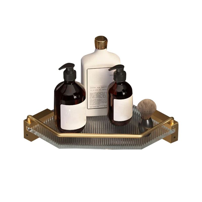 Juego de baño de 6 piezas Juego de herrajes para accesorios de baño de aluminio y acrílico Clearhalo