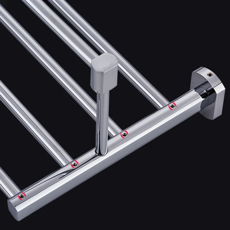 Juego de herrajes para accesorios de baño contemporáneos en metal plateado Clearhalo