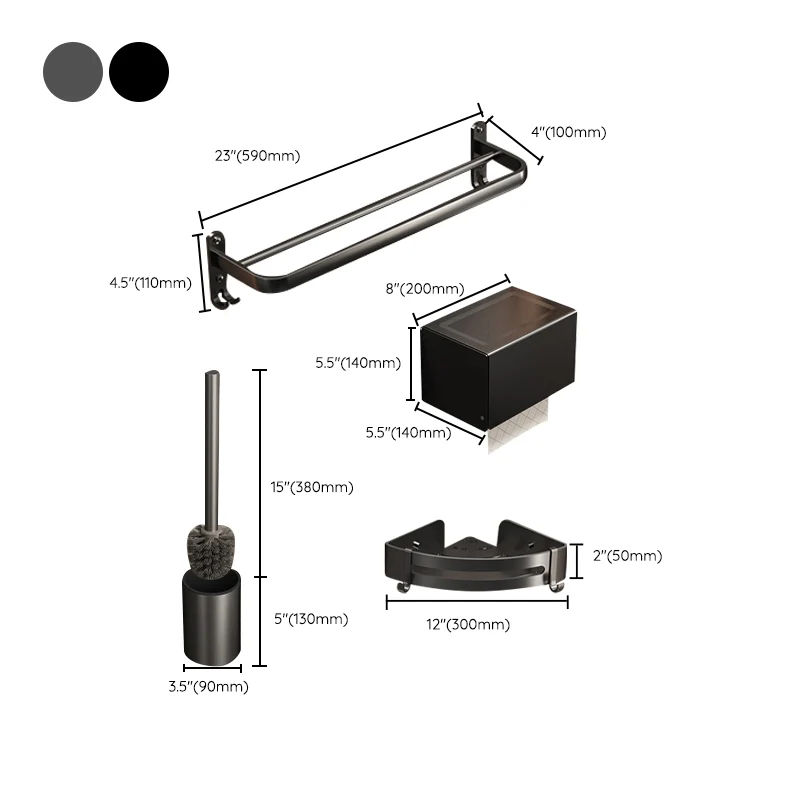 Juego de herrajes para accesorios de baño modernos, accesorios para estantes de baño, juego de herrajes Clearhalo