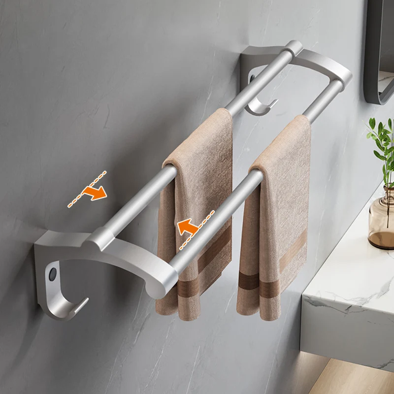 Juego de herrajes para accesorios de baño modernos Juego de herrajes para accesorios de baño plateados Clearhalo