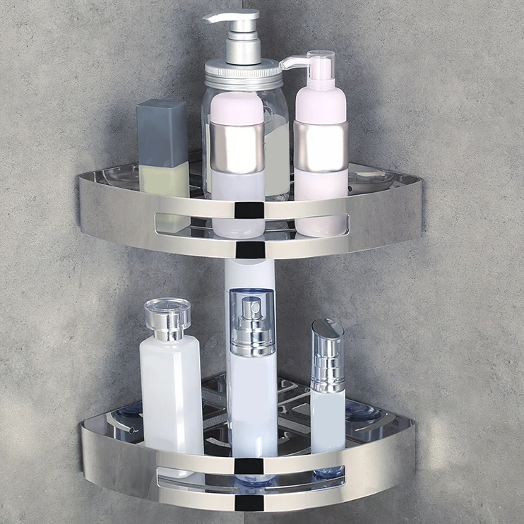 Juego de herrajes para baño de acero inoxidable, estante moderno para baño de 3 piezas Clearhalo