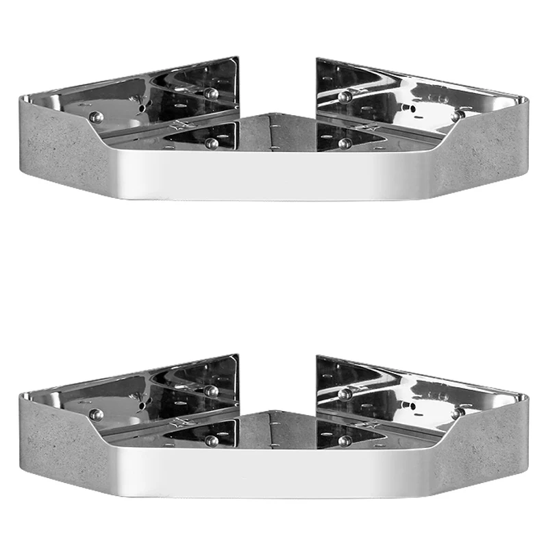 Juego de herrajes para baño de acero inoxidable, estante moderno para baño de 3 piezas Clearhalo