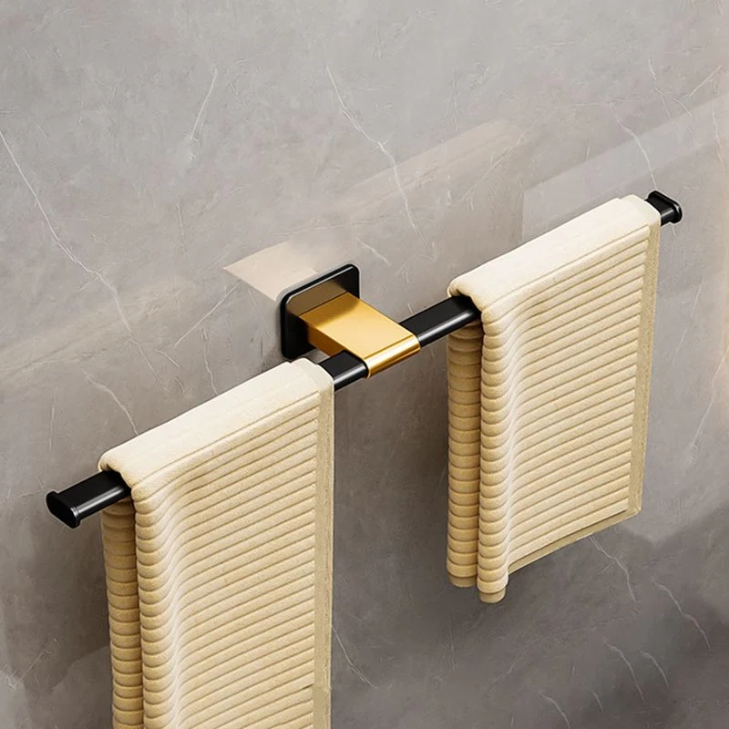 Juego de herrajes para baño de aluminio contemporáneo, toallero, herrajes para baño Clearhalo