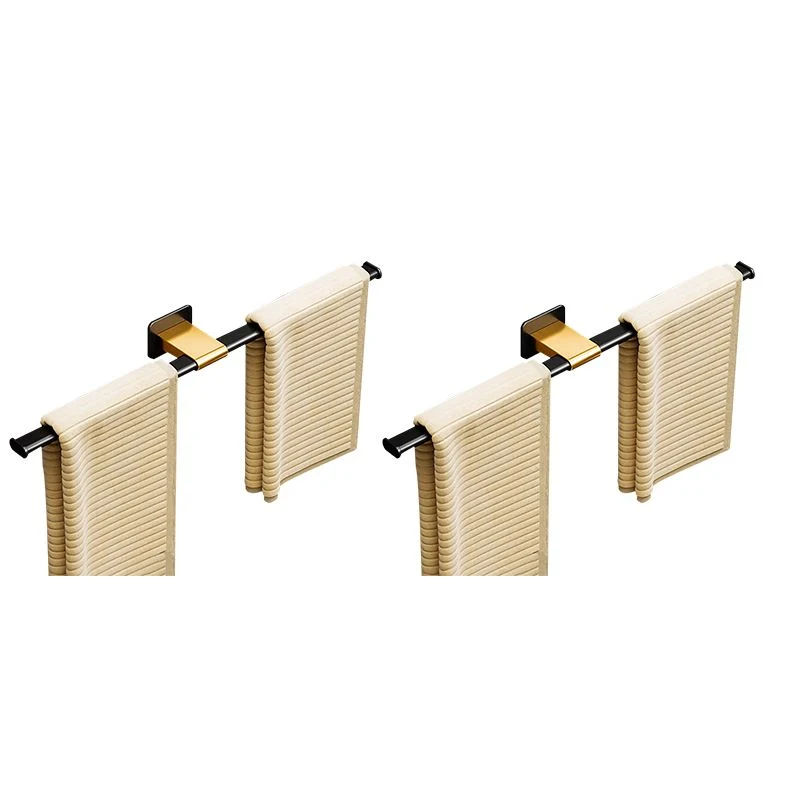 Juego de herrajes para baño de aluminio contemporáneo, toallero, herrajes para baño Clearhalo