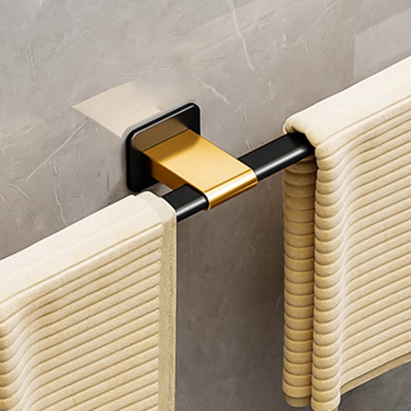 Juego de herrajes para baño de aluminio contemporáneo, toallero, herrajes para baño Clearhalo