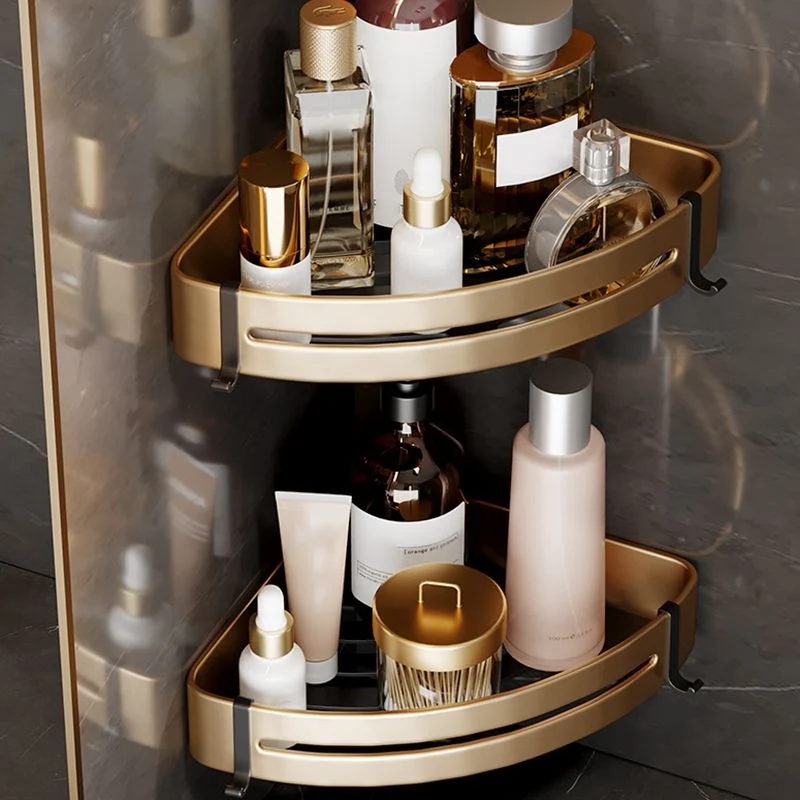 Juego de herrajes para baño dorado moderno, estante para baño, juego de herrajes para baño Clearhalo