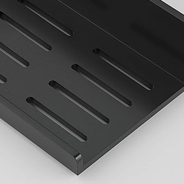 Juego de herrajes para baño de estilo moderno de 2 piezas, estante para baño en aluminio Clearhalo