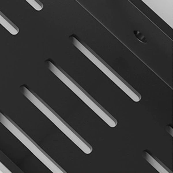 Juego de herrajes para baño de estilo moderno de 2 piezas, estante para baño en aluminio Clearhalo