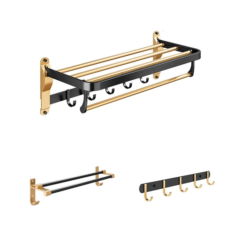 Juego de herrajes para baño moderno Juego de herrajes para accesorios de baño de acero inoxidable Clearhalo