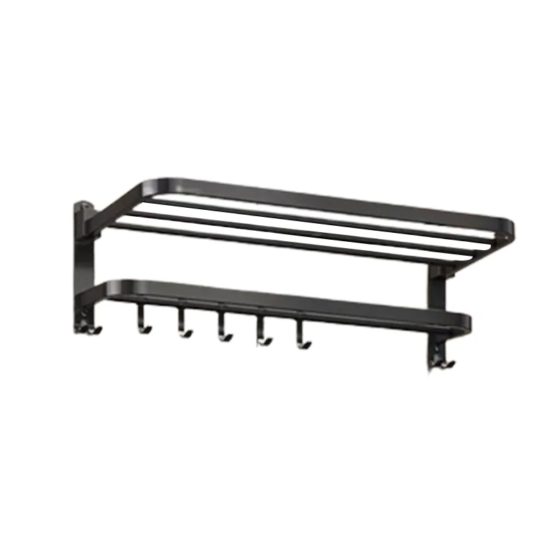 Juego de herrajes para baño negro mate Juego de herrajes para accesorios de baño modernos Clearhalo