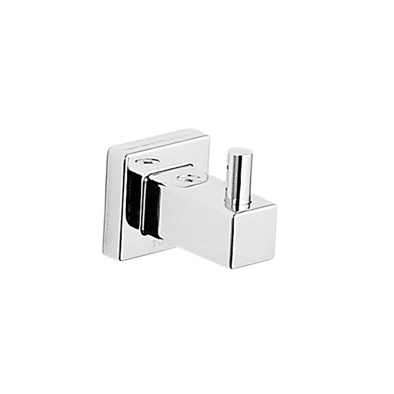 Juego de herrajes para baño de plata de metal, herrajes adhesivos para baño de 5 piezas Clearhalo