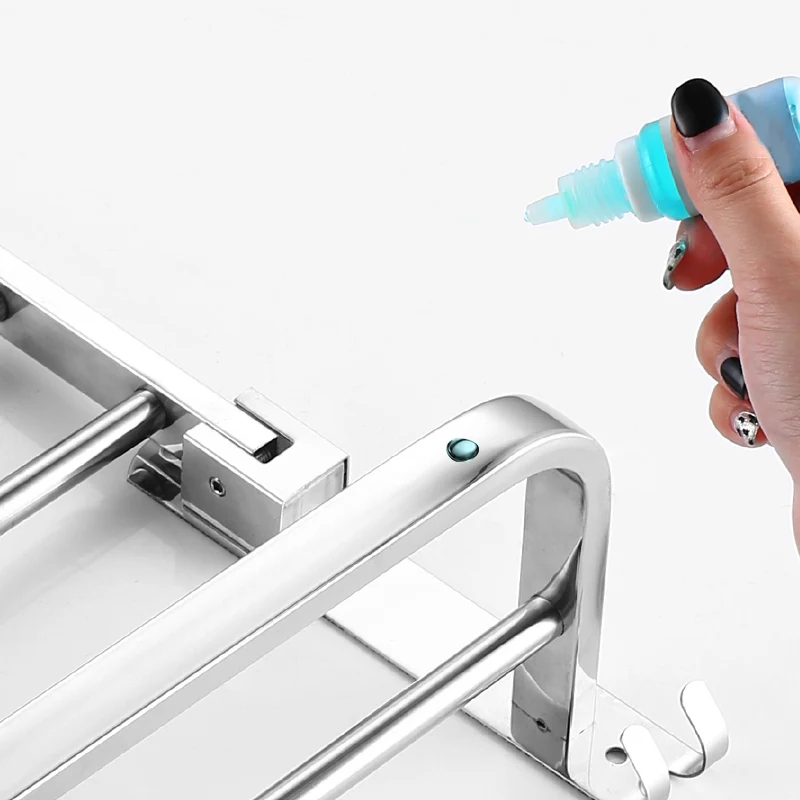 Juego de herrajes para baño plateado/negro, accesorios de baño modernos, juego de herrajes Clearhalo