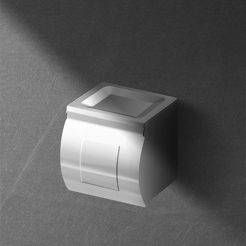 Juego moderno de accesorios para baño con soporte de papel y estante de baño de acero inoxidable Clearhalo