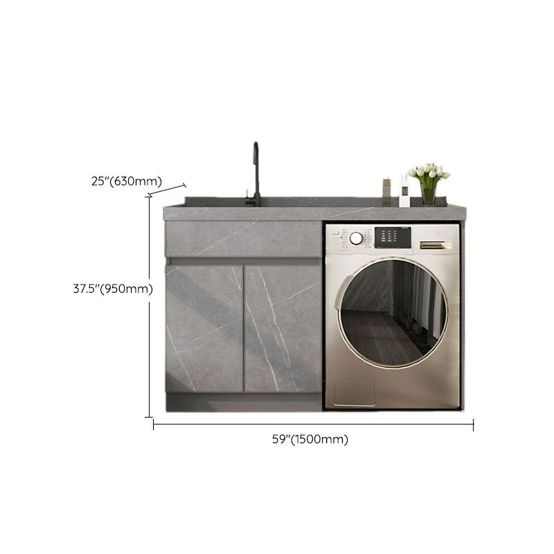 Juego de tocador de baño con grifo independiente de metal incluido con lavabo Clearhalo