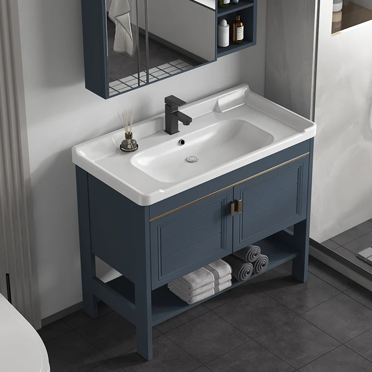 Juego de tocador de baño con lavabo independiente Glam Clearhalo