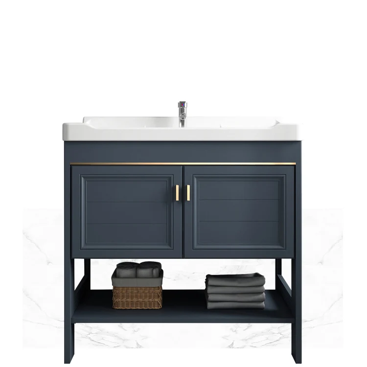 Juego de tocador de baño con lavabo independiente Glam Clearhalo