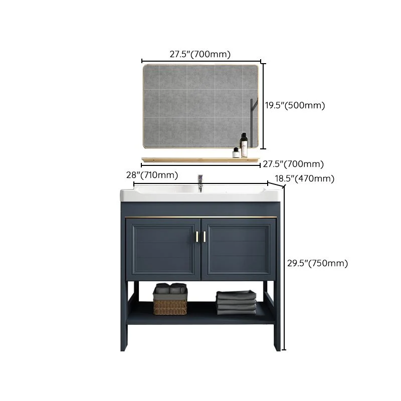 Juego de tocador de baño con lavabo independiente Glam Clearhalo