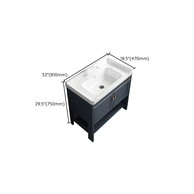 Juego de tocador de baño con lavabo independiente Glam Clearhalo