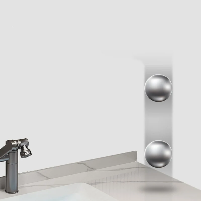 Juego de tocador de baño con lavabo individual, blanco, 2 cajones, marco de madera de pared, rectangular Clearhalo