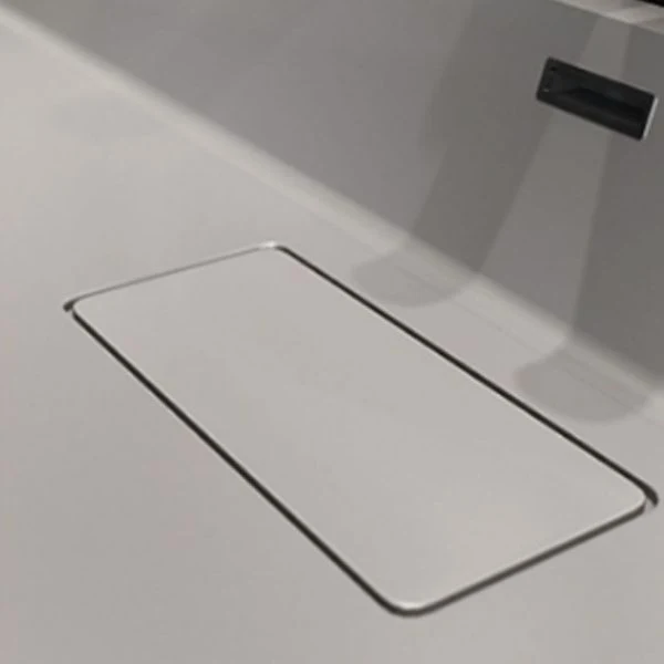 Juego de tocador de baño estándar montado en la pared moderno de madera maciza gris Clearhalo