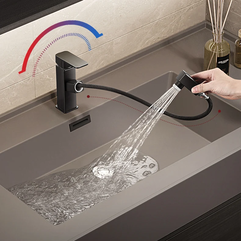 Juego de tocador de baño Glam con lavabo para montaje en pared con espejo Clearhalo
