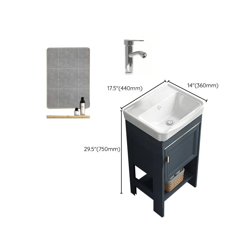 Juego de tocador de baño Glam, grifo independiente incluido, tocador para lavabo de baño Clearhalo