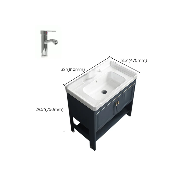 Juego de tocador de baño Glam, grifo independiente incluido, tocador para lavabo de baño Clearhalo