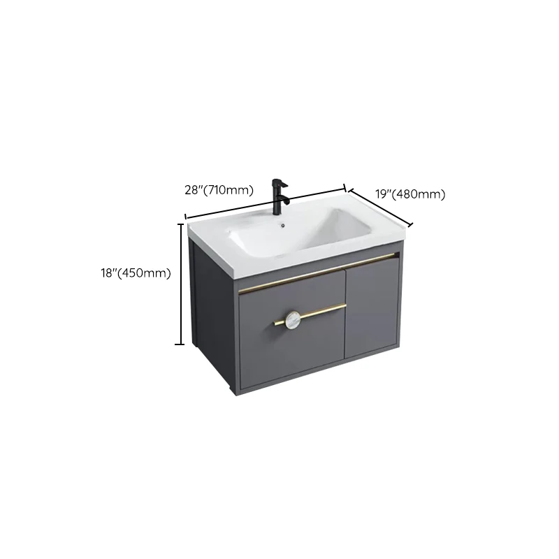 Juego de tocador de baño Glam, grifo de montaje en pared incluido, tocador para lavabo de baño Clearhalo