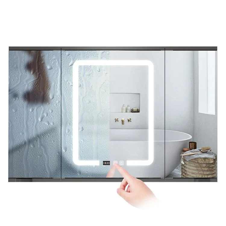 Juego de tocador de baño Glam, tocador de lavabo de baño de montaje en pared con espejo Clearhalo