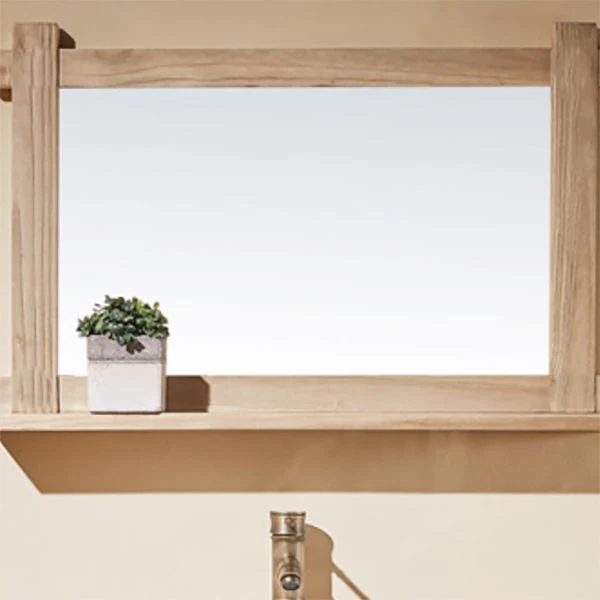 Juego de tocador de baño de madera tradicional, grifo independiente, tocador de baño incluido Clearhalo