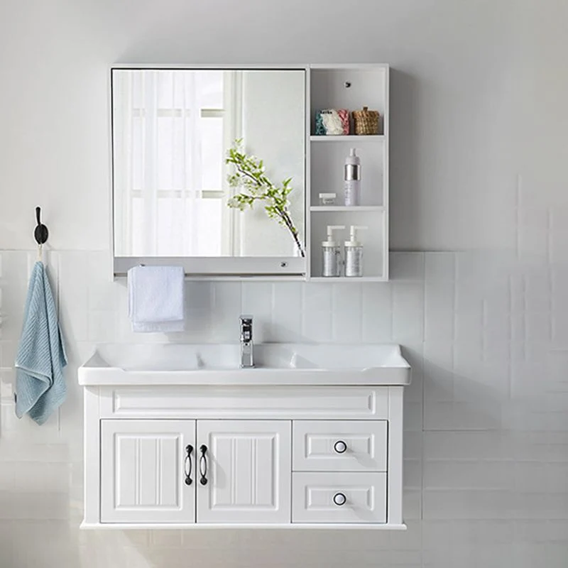 Juego de tocador de baño moderno Juego de tocador de baño independiente de madera Clearhalo