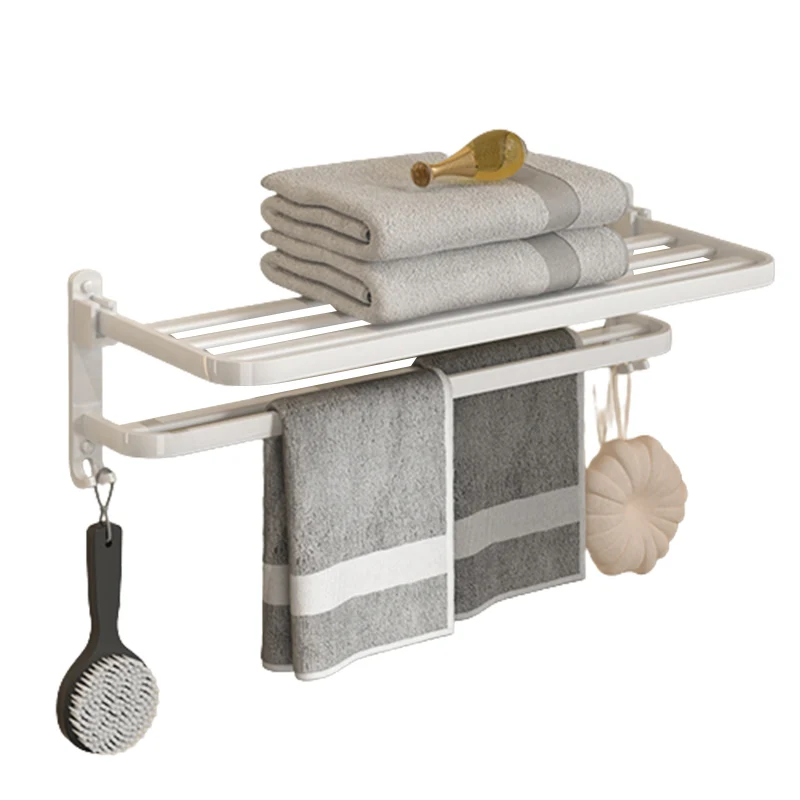 Kit de accesorios de baño blanco moderno, estante para baño, toallero, juego de accesorios para baño Clearhalo