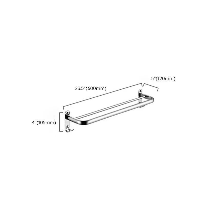 Kit de accesorios de baño con soporte de papel y estante de baño moderno de acero inoxidable Clearhalo