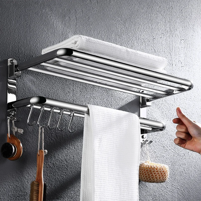 Kit de accesorios de baño con soporte de papel y estante de baño moderno de acero inoxidable Clearhalo