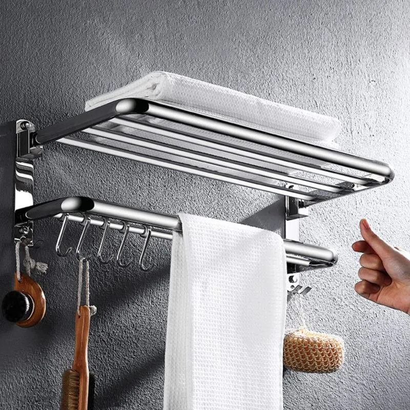 Kit de accesorios de baño con soporte de papel y estante de baño moderno de acero inoxidable Clearhalo