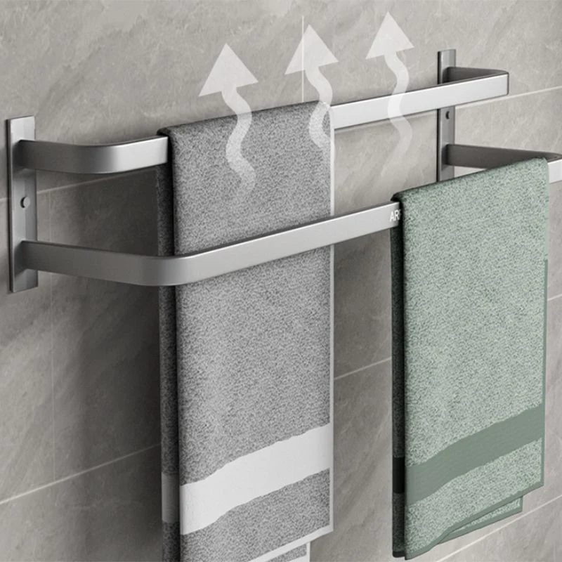 Kit de accesorios de baño gris moderno, soporte de papel, estante de baño, juego de accesorios para baño Clearhalo