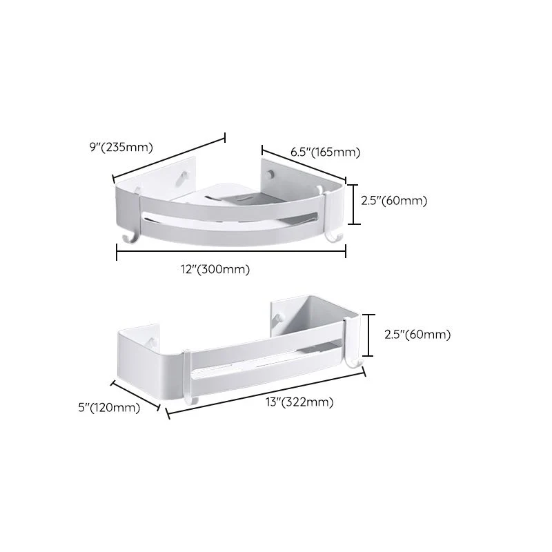 Kit de accesorios de baño moderno, accesorios de baño blancos, estante de baño Clearhalo
